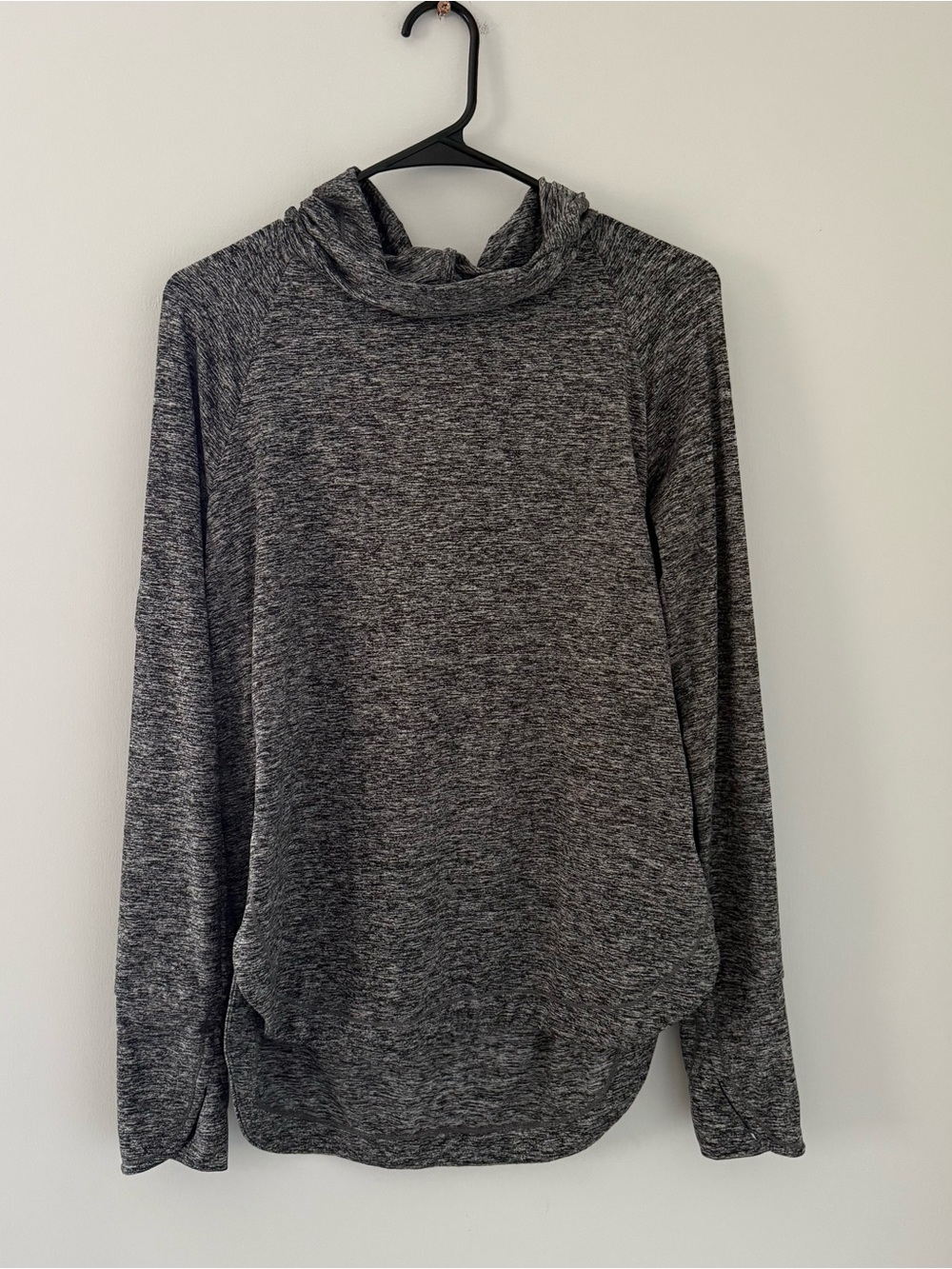Athleta Charcoal Heather Hooded Pullover